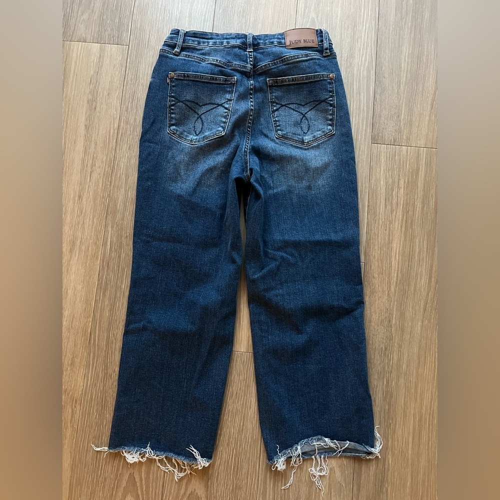 Judy Blue Denim Jeans Size 5 | 27 Wide Leg - Picture 2 of 4